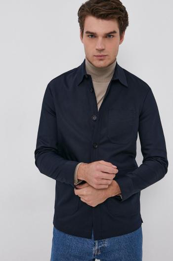 Košeľa Drykorn Lawee pánska, tmavomodrá farba, regular, s klasickým golierom