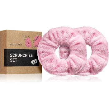 BrushArt Home Salon Towel scrunchie gumičky do vlasov Pink (2 ks)
