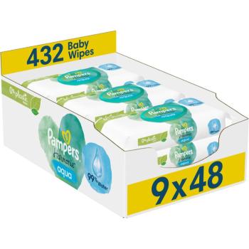 Pampers Harmonie Aqua vlhčené čistiace obrúsky pre deti 9x48 ks