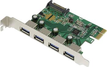 Renkforce  4 porty kontrolná karta USB 3.0 USB-A PCIe