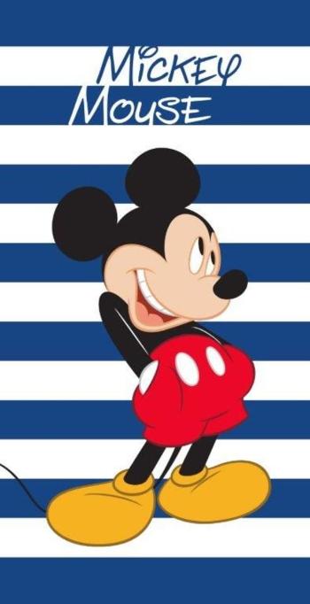 Detská osuška Mickey Mouse - modro-biela  Stripes