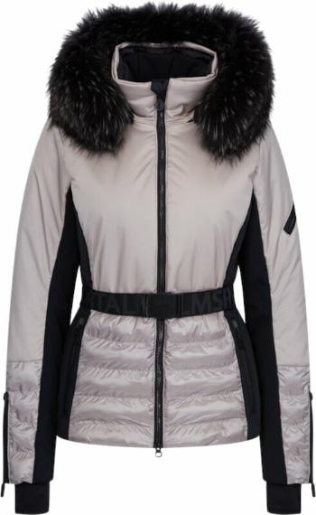 Sportalm Oxford Womens Jacket with Fur Taupe Pink 38 Lyžiarska bunda