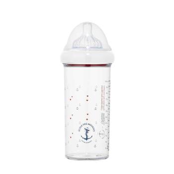 LE BIBERON FRANCAIS Dojčenská fľaša MARINE NATIONALE, 360 ml, 6+m