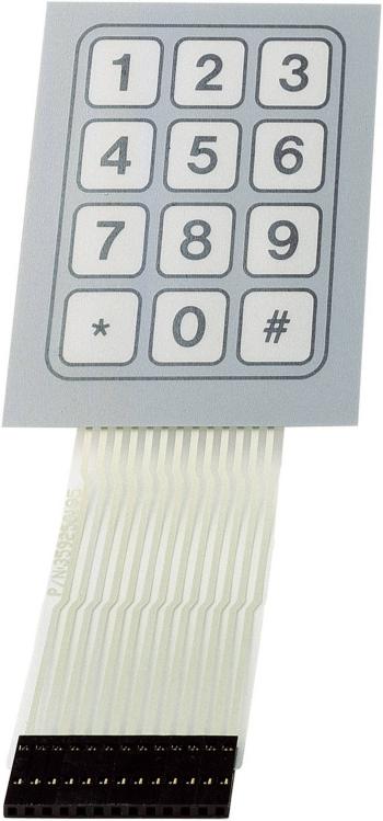 TRU COMPONENTS SU709948 fóliová klávesnica  Mriežka klávesnice 1 x 12 1 ks