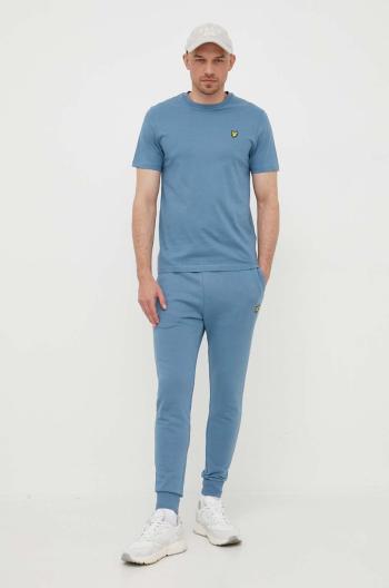 Bavlnené tepláky Lyle & Scott jednofarebné