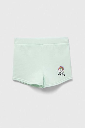 Detské krátke nohavice Vans RAINBOW RIDER SHORT CLEARLY AQUA zelená farba, s potlačou