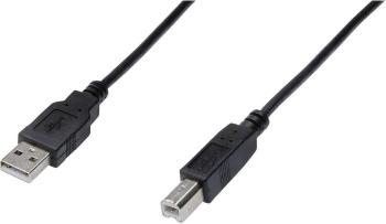 Digitus #####USB-Kabel USB 2.0 #####USB-A Stecker, #####USB-B Stecker 3.00 m čierna