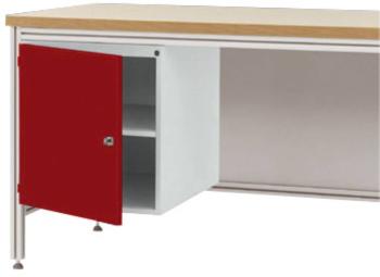 Manuflex ZB4974.3003  Spodná konštrukcia krytu pre pracovné stoly ALU, použiteľná výška 500 mm so zarážkou vpravo, pre h