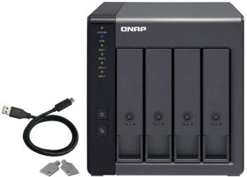 QNAP TR-004 4 Bay puzdro na pevný disk  SATA 2.5 palca, 3.5 palca USB-C™ s podporou RAID, aktívne chladenie