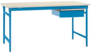 Manuflex BB5257.5012 Kompletný príručný stolík BASIS stacionárny s plastovou doskou + samostatná zásuvka, š xhxv: 1500 x