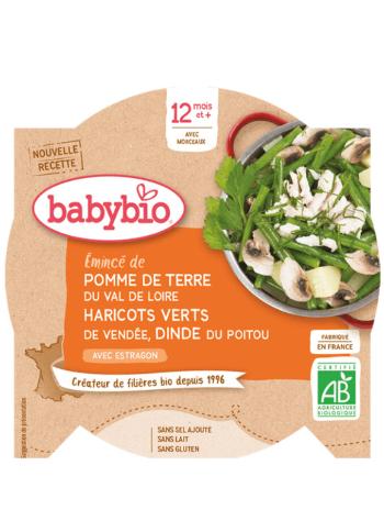 BABYBIO Menu zemiaky a fazuľky s morčacími plátkami 230 g