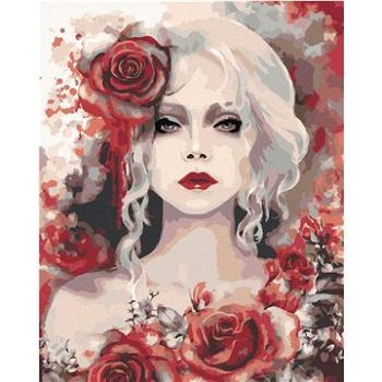 Maľovanie podľa čísel – Žena s červenými ružami (HRAbz33240nad)