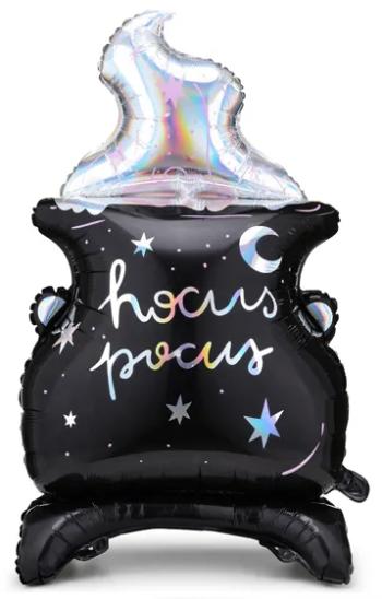 PartyDeco Fóliový balón - Halloween Kotlík Hocus Pocus 64,5 x 109,5 cm