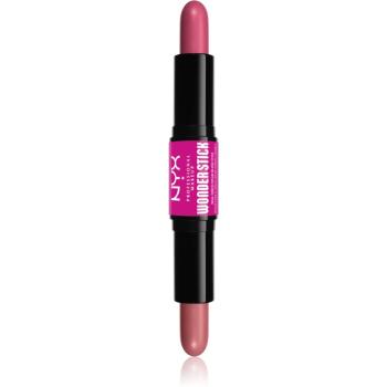 NYX Professional Makeup Wonder Stick Cream Blush obojstranná kontúrovacia tyčinka odtieň 01 Light Peach and Baby Pink 2x4 g