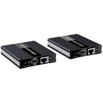 PremiumCord HDMI extender s USB na 60 m cez jeden kábel Cat5/6, bez oneskorenia (khext60-4)