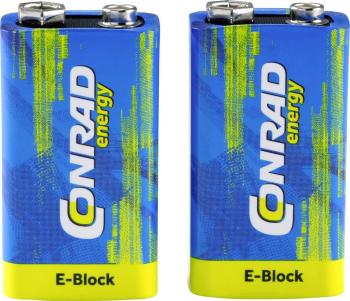 Conrad energy 6LR61 9 V batéria alkalicko-mangánová 500 mAh 9 V 2 ks