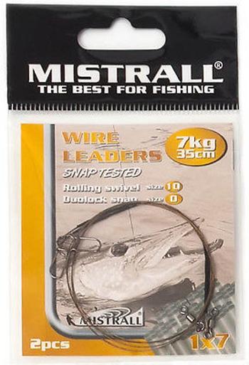 Mistrall oceľové lanko wire leaders 35 cm-20 kg