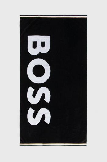 Bavlnený uterák Boss čierna farba