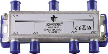 Schwaiger VTF8826 TV káblový rozbočovač šesťnásobný 5 - 1000 MHz