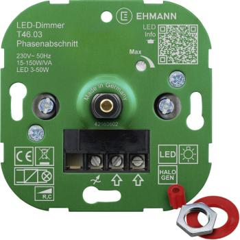 Ehmann 4600x0300 stmievač pod omietku Vhodné pre svietidlo: LED žiarovka, energeticky úsporná žiarovka, halogénová žiaro