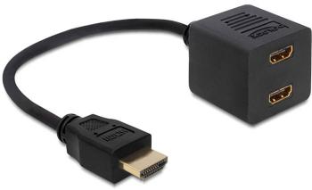 Delock 65226 HDMI adaptér [1x HDMI zástrčka - 2x HDMI zásuvka] čierna  12.00 cm