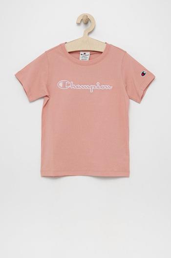 Detské bavlnené tričko Champion 404336 ružová farba,