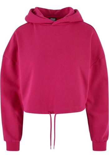 Urban Classics Ladies Cropped Oversized Hoodie hibiskuspink - S