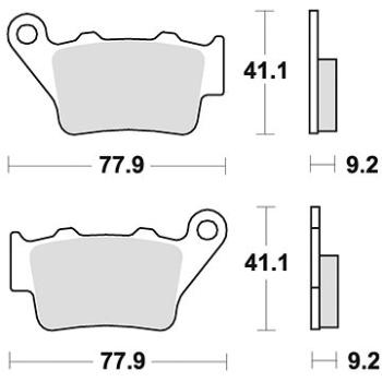 Braking brzdové doštičky (semi-metalická zmes SM1) (2 ks) M501 – 144 (M501-144)