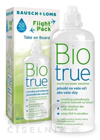Biotrue multi-purpose solution flight pack roztok na kontaktné šošovky 100 ml