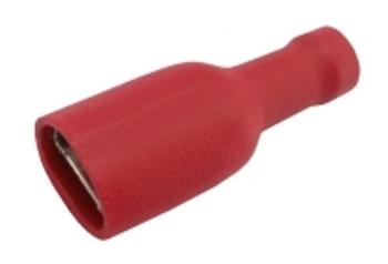 Zdierka faston 6.3mm izol., vodič 0.5-1.5mm červená