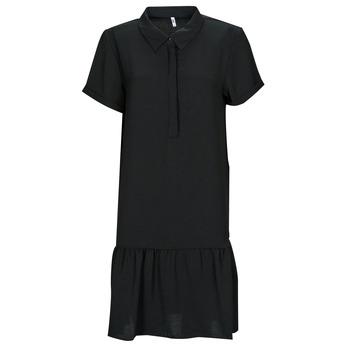 JDY  Krátke šaty JDYLION S/S PLACKET DRESS  Čierna