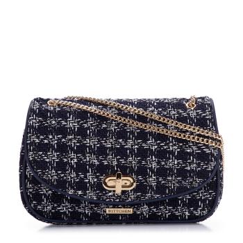 Dámska bouclé crossbody kabelka Wittchen s retiazkou 97-4Y-752-N