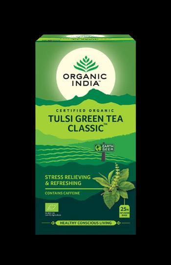 ORGANIC INDIA Tulsi so zeleným čajom BIO 25 vrecúšok 25 vrecúšok