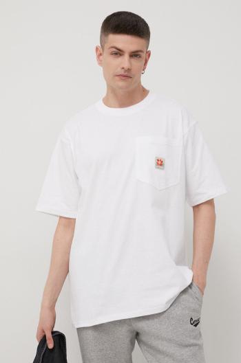 Bavlnené tričko Converse biela farba, s nášivkou