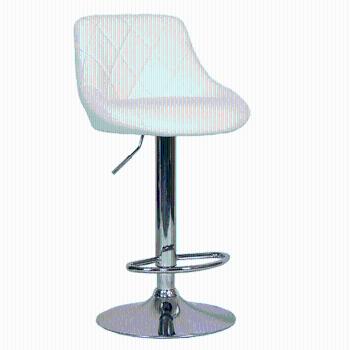KONDELA Barová stolička, biela ekokoža/chrómová, MARID