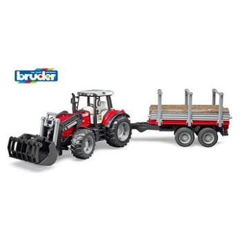 Bruder Farmer – Massey Ferguson traktor s vlekom (4001702020460)