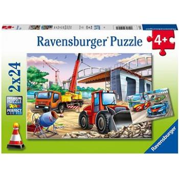 Ravensburger 051571 Stavby a vozidlá 2× 24 dielikov (4005556051571)