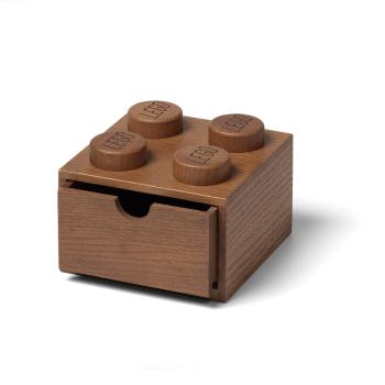 Detský úložný box z tmavo moreného dubového dreva LEGO® Wood