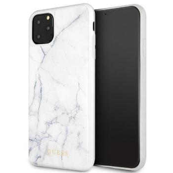 GUESS MARBLE kryt Apple iPhone 11 Pro Max biely