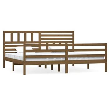 Rám postele medovo hnedý masívne drevo 180 × 200 cm Super King, 3101106