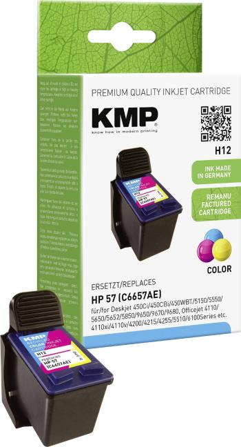 KMP Ink náhradný HP 57 kompatibilná  zelenomodrá, purpurová, žltá H12 0995,4570