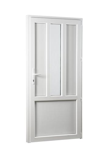 SKLADOVE-OKNA.sk - Vedľajšie vchodové dvere PREMIUM, pravé - 980 x 2080 mm, barva biela/zlatý dub