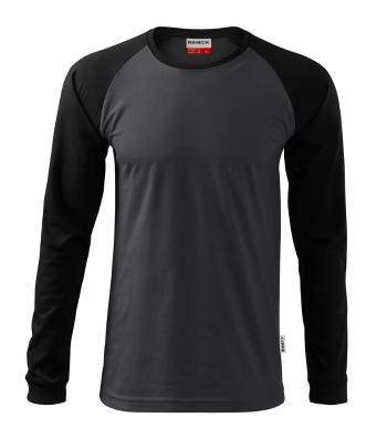 MALFINI Pánske tričko s dlhým rukávom Street LS - Ebony gray | XXXXL