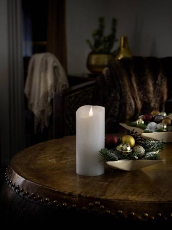 Konstsmide 1832-100 LED sviečka z vosku   biela teplá biela (Ø x v) 7.5 cm x 17.5 cm