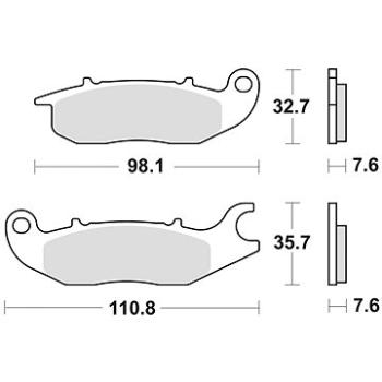 Braking brzdové doštičky (semi-metalická zmes SM1) (2 ks) M501 – 183 (M501-183)