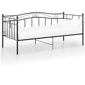 Shumee Rám rozkladacej postele čierny kovový 90 × 200 cm, 324779
