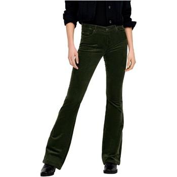 Only  Nohavice PANTALON MUJER CAMPANA PANA  15166228  Zelená