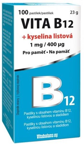 Vitabalans Oy Vitabalans VITA B12 + kyselina listová pastilky 100 pastiliek