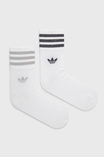 Ponožky adidas Originals (2-pack) HC9561 dámske, biela farba