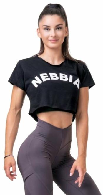 Nebbia Loose Fit Sporty Crop Top Black XS Fitness tričko